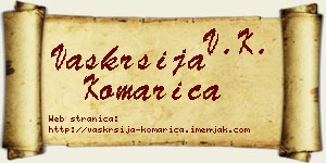 Vaskrsija Komarica vizit kartica